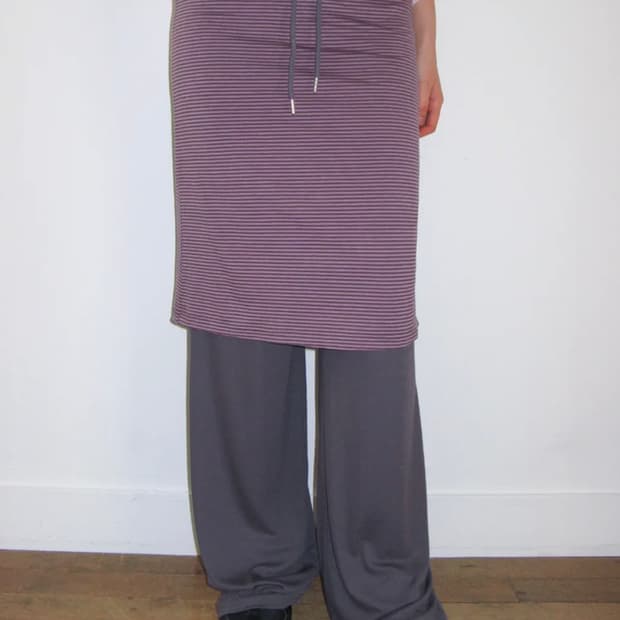 아메스 월드와이드 STITCH LAYERED MIDI SKIRT PANT