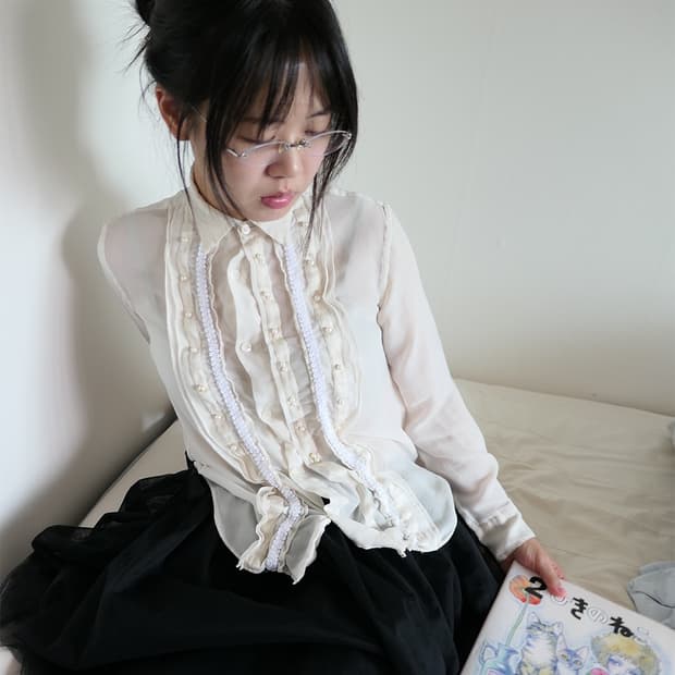 Lace slilk blouse 