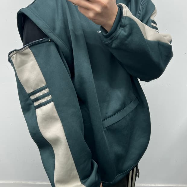 90s Piko 2way zip hoodie