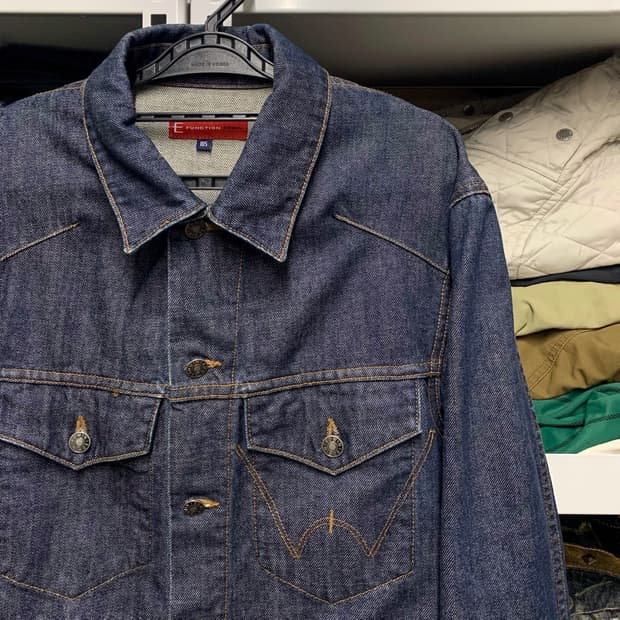 [XL] 에드윈 E FUNCTION 버튼다운 데님자켓