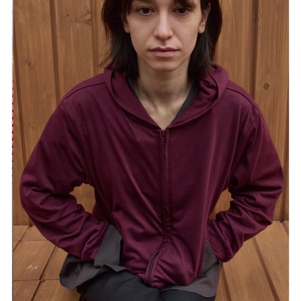 머듈 후드집업 0size 버건디
