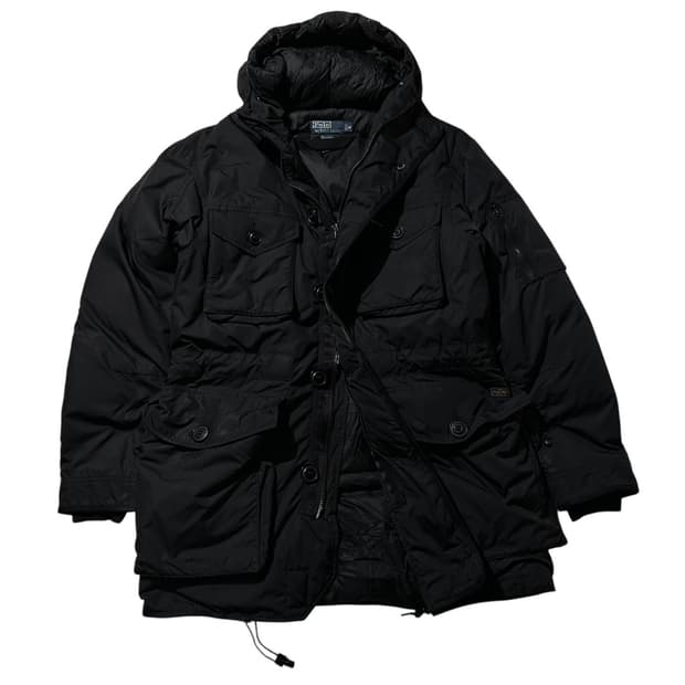 폴로 랄프로렌 캐나다군 IECS 덕다운 패딩 파카 블랙