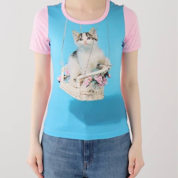 [XS,S]애슐리 윌리엄스 26ss 캣 베이비 티셔츠