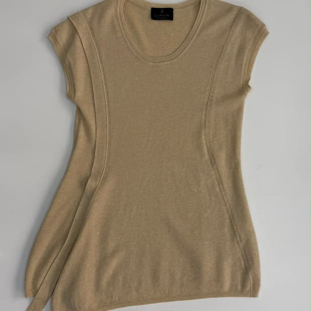 [90] 랑방 울 캐시미어 니트 드레스 베스트