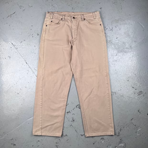 빈티지 리바이스 565 루즈핏 와이드 레그 데님 베이지