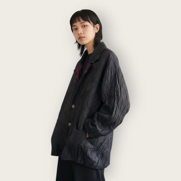 M/ 이세이미야케 00s 리버시블 하프코트 자켓