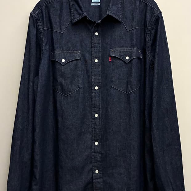 (L/105)리바이스 데님 투포켓 웨스턴셔츠 데님셔츠 levis