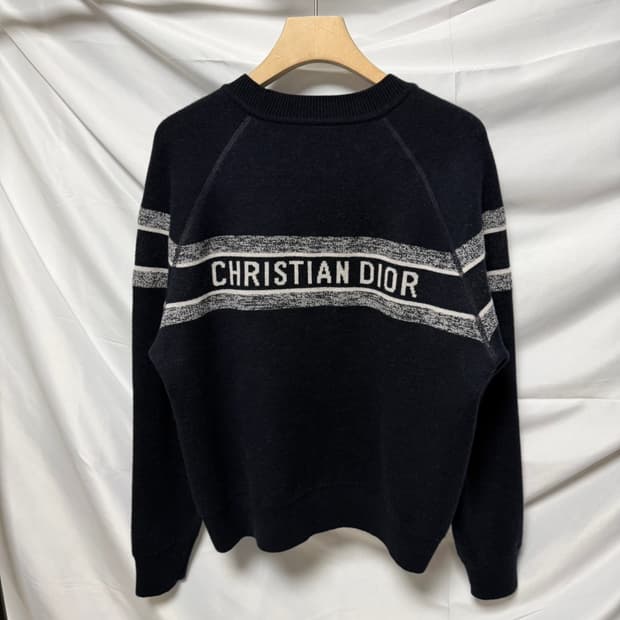 [S+급/34] 디올 리버서블 오블리크 크루넥 캐시미어 니트