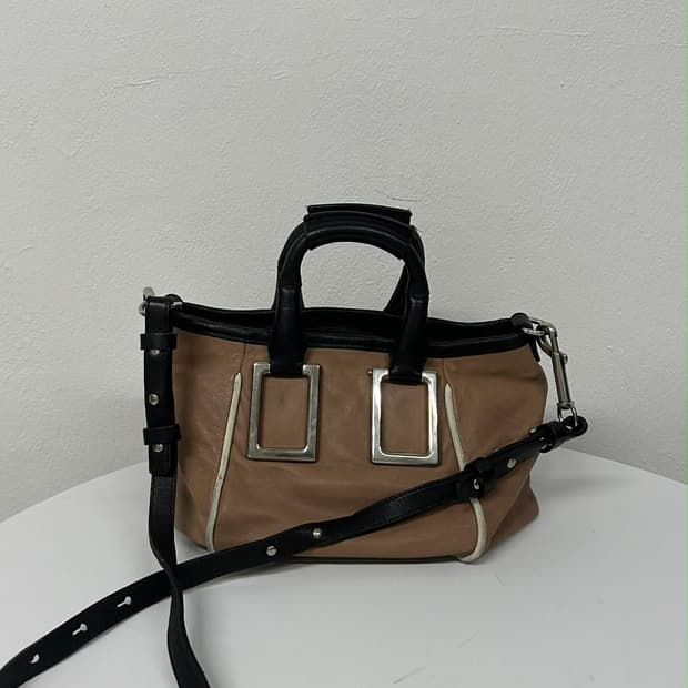 끌로에 가죽 투톤 투웨이 숄더백 크로스백