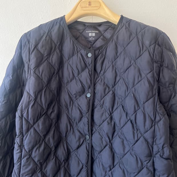 유니클로 여성 블랙 경량패딩점퍼 누빔패딩점퍼