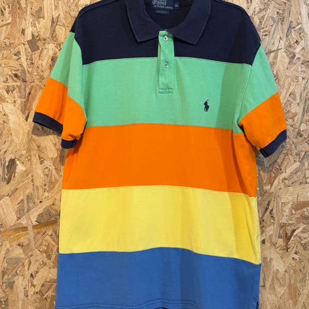 Polo Ralph Lauren 멀티컬러 스트라이프 PK 반팔 (XL)