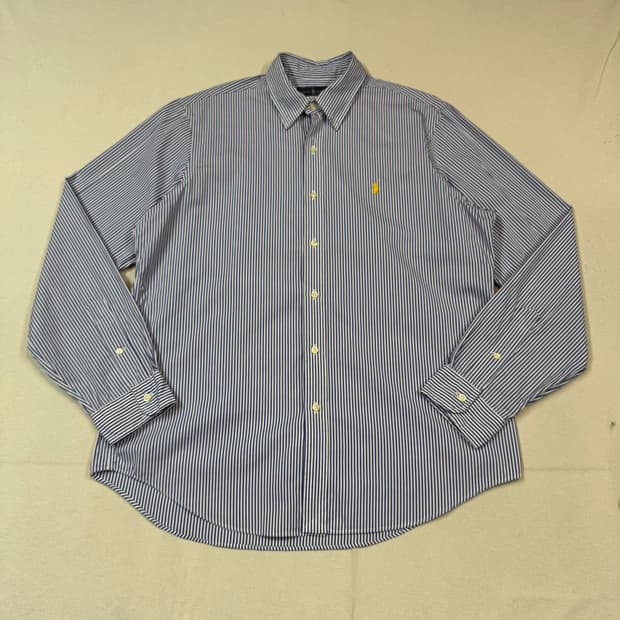 L) 폴로 랄프로렌 클래식 블루 스트라이프 포플린 셔츠