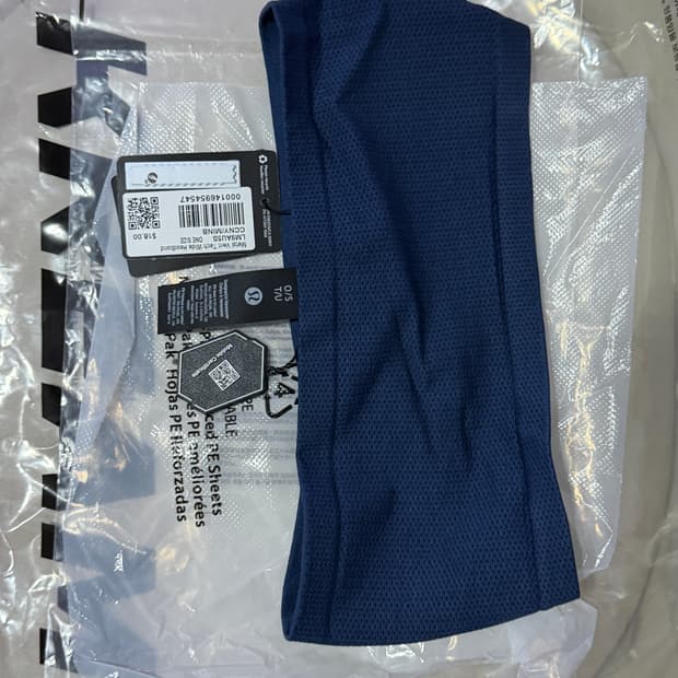 룰루레몬 메탈 벤트 테크 와이드 헤드밴드 네이비