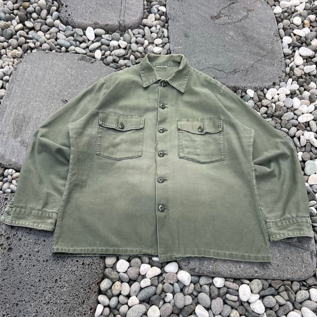 OLD DISTRESSED US ARMY OG-107 밀리터리셔츠자켓