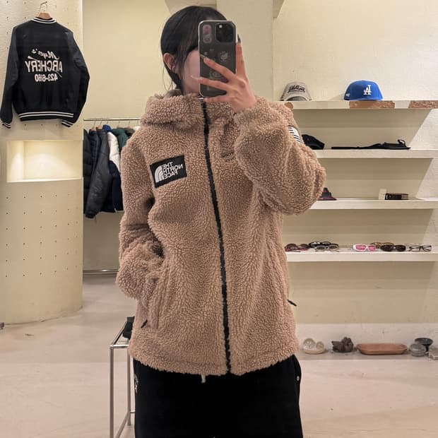 노스페이스 보아 후리스 후드 집업 자켓 