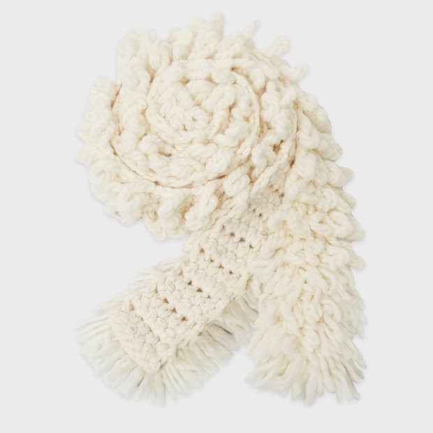 시눈 Fringed Knit Scarf
