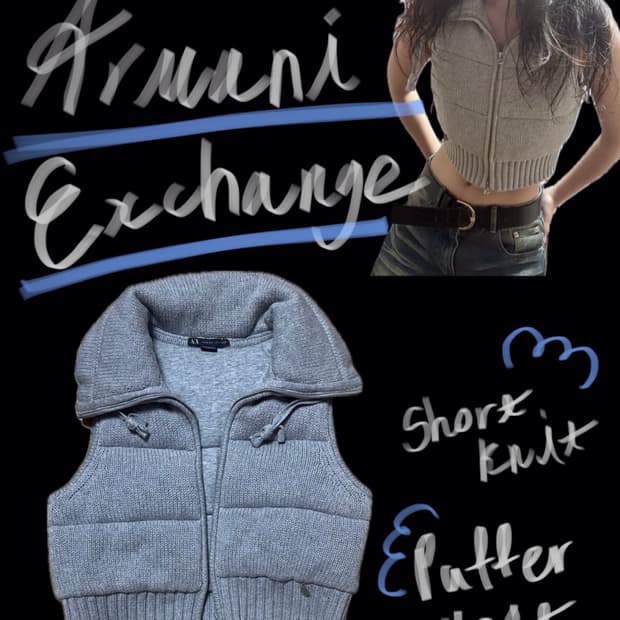 Armani Exchange 2way Knit Puffer Vest