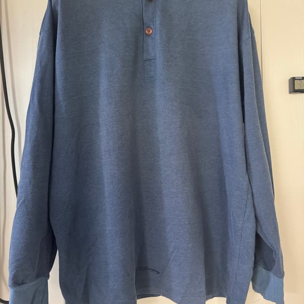 Cp 컴퍼니 블루 헨리넥 셔츠