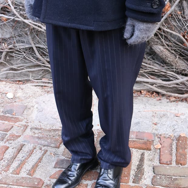 꼼데가르송 옴므 듀스 핀스트라이프 트라우저