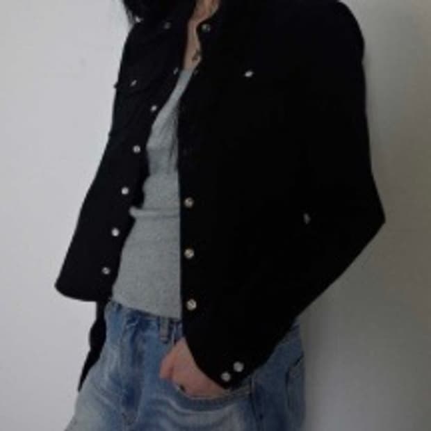 애즈온 JENNIS CORDUROY SHIRT BLACK