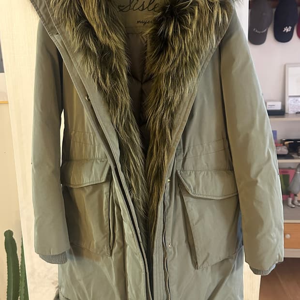 Sisley 폭스 퍼 다운 점퍼 (55)