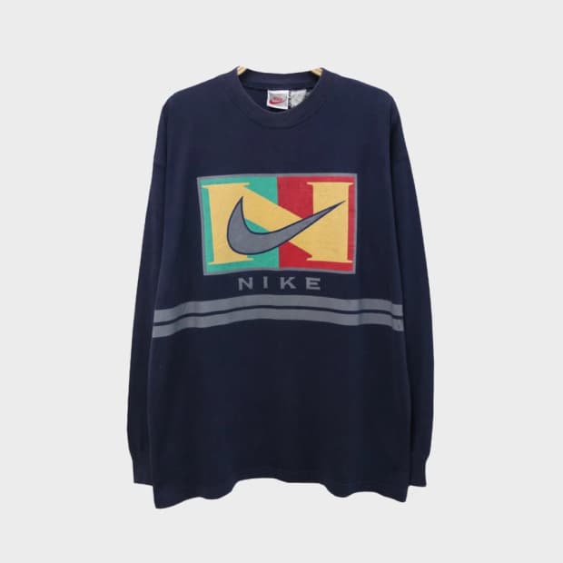 90'S 나이키 빈티지 로고 긴팔 티셔츠 63957