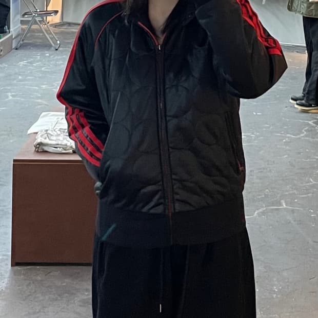 아디다스 백로고 퀄팅 누빔자켓 H1464