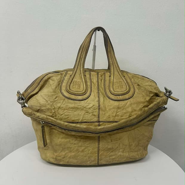 지방시 나이팅게일 디스트레스트 레더 빈티지 토트백 숄더백