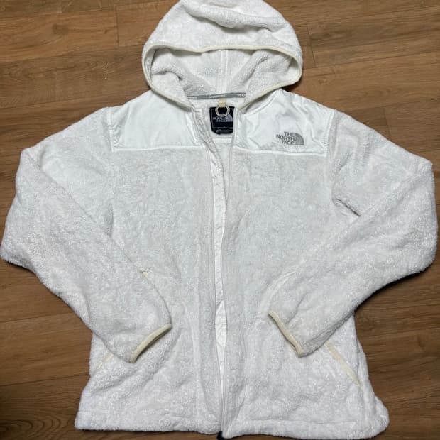 노스페이스 화이트 후리스 집업