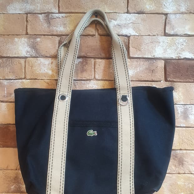 라코스테 캔버스 토트백