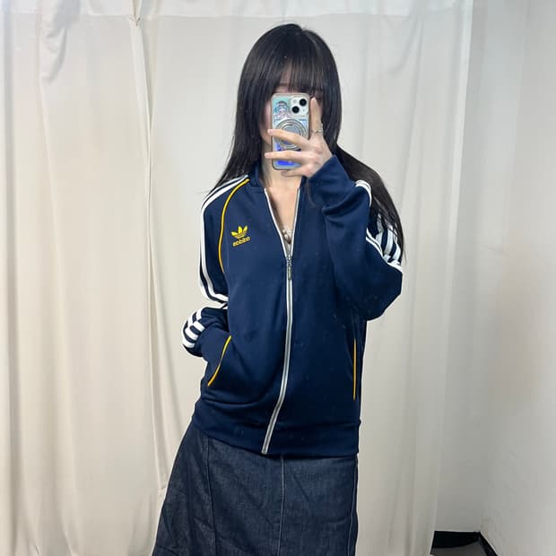 Adidas navy Superstar jersey
