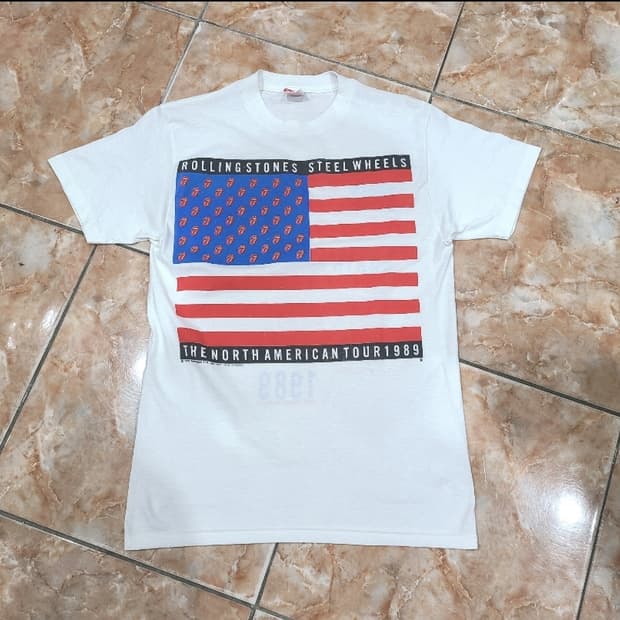 1989 롤링스톤스 북미 투어 빈티지티셔츠