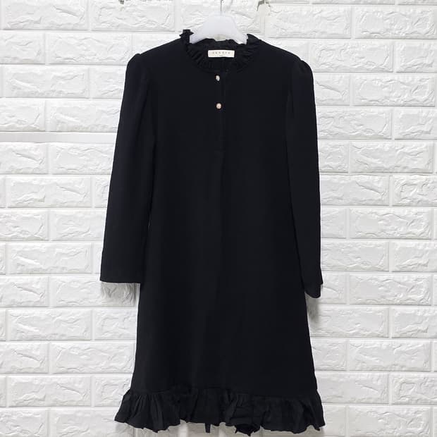 산드로 SANDRO 블랙 프릴 원피스 S