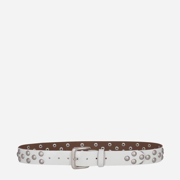 Erl white studded belt