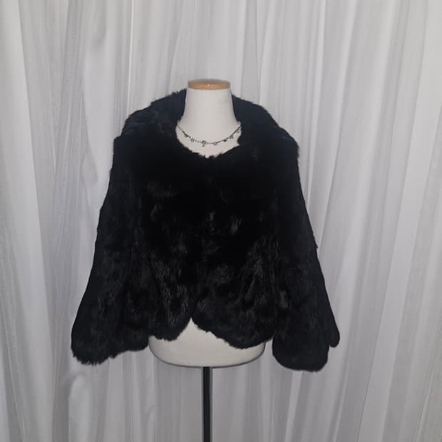 uptown girl 래빗퍼 블랙 히메 공겜 퍼자켓