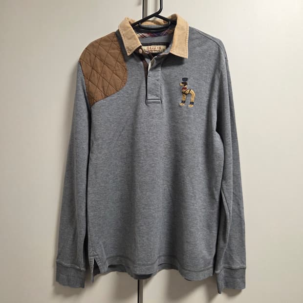 Hazzys 헤지스 긴팔 카라넥 티셔츠 L(100)