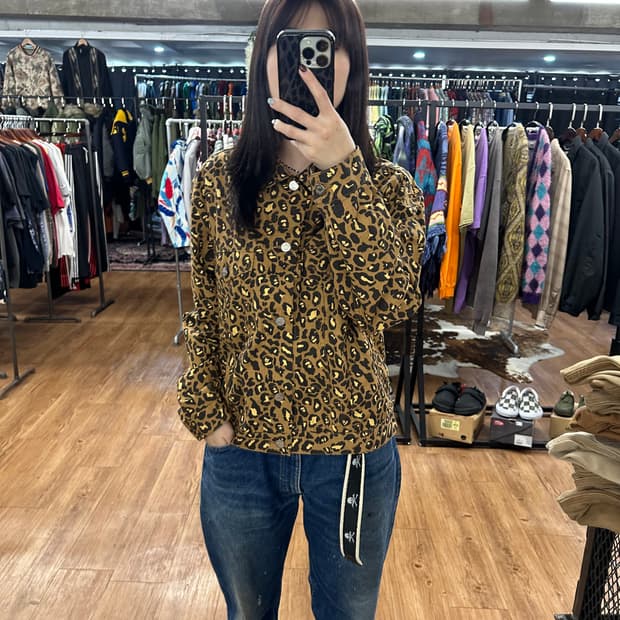 베이프 황계 레오파드 트러커 자켓