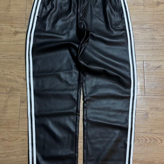 (XL)아디다스 포우 레더 3S 파이어버드 트랙 팬츠 블랙