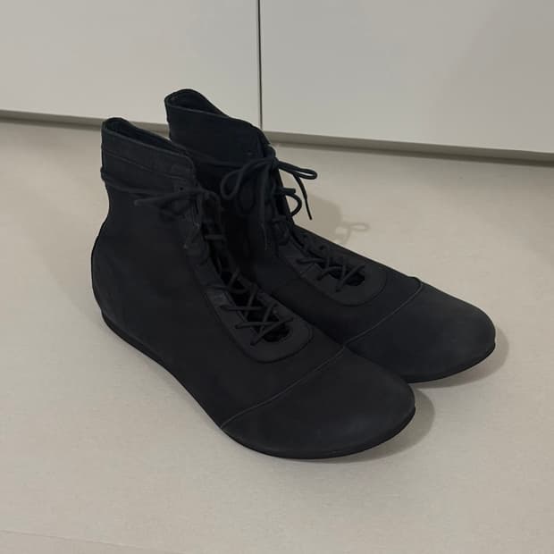 Black Lace-up Boots wjk