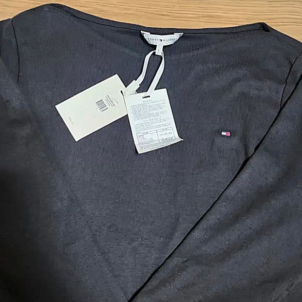 (새상품) 타미힐피거 여성 보트넥 7부 티셔츠