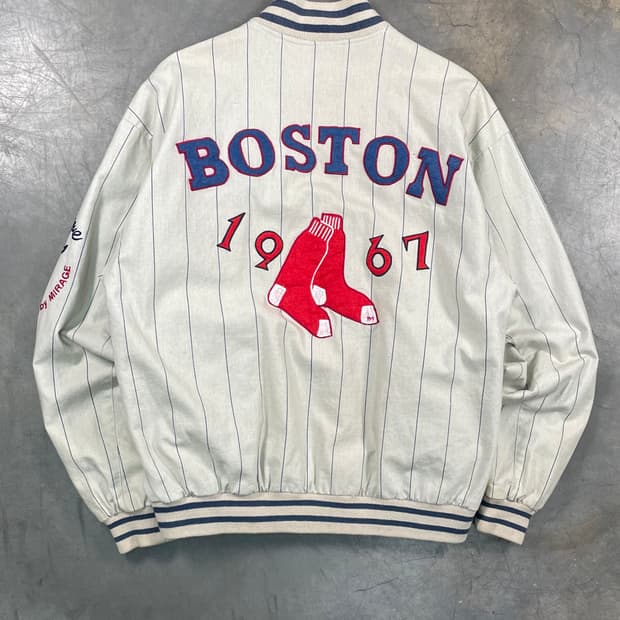미라지 보스턴 레드삭스 리버시블 코튼 바시티 자켓