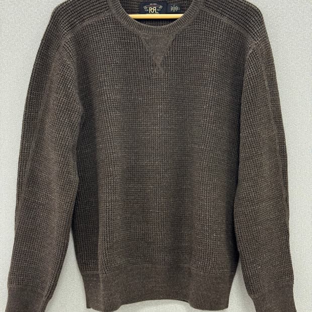 더블알엘 와플 니트 코튼 울 스웨터 / L