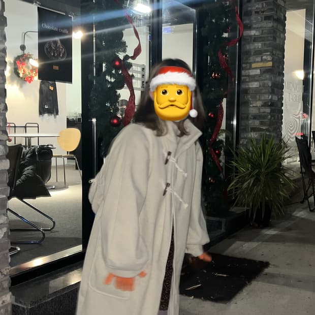 아이보리 더플코트 떡볶이코트