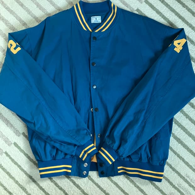 롱바케이션 롱바케 바시티 자켓 블루 V