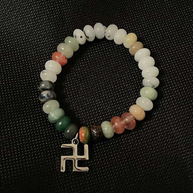 빈티지 오리엔탈 원석 만자 팔찌