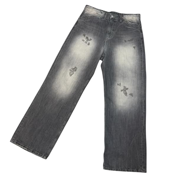 노운(noun)빈티지 워시드 데님 팬츠