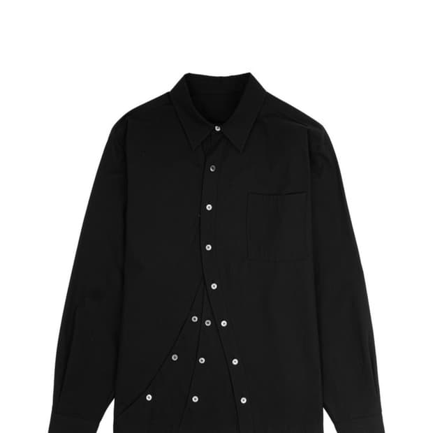 YOSUK 3 wave shirts(Black) 2사이즈