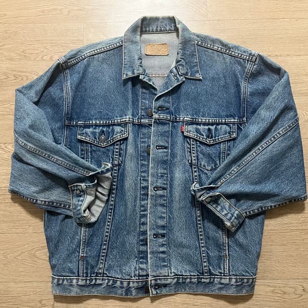 90s 리바이스 데님 청자켓 빈티지 워싱