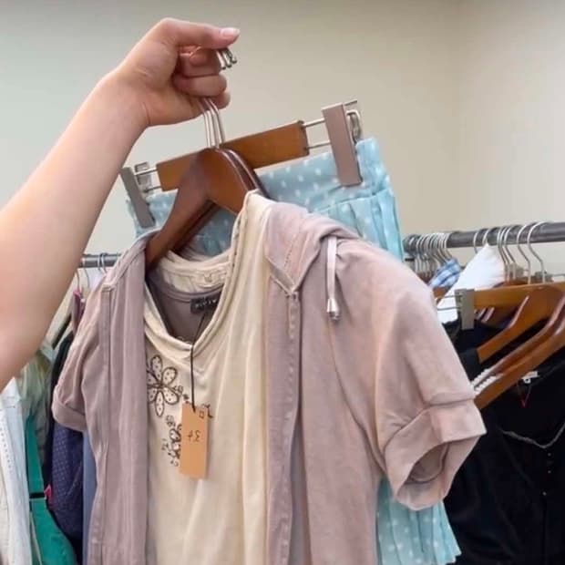 브라운 상의셑(스커트제외)