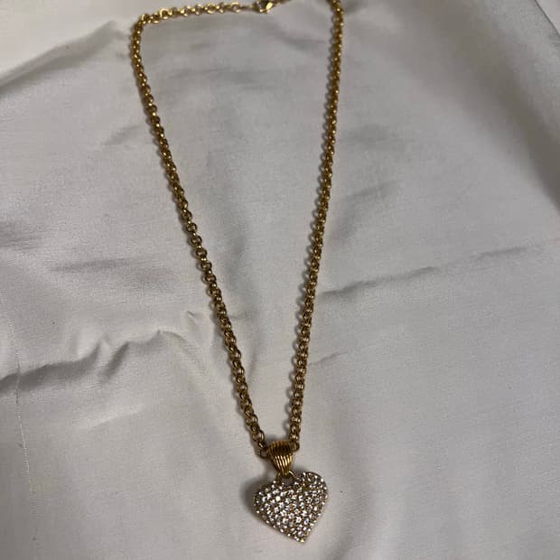 Y2k mood france vintage heart necklace